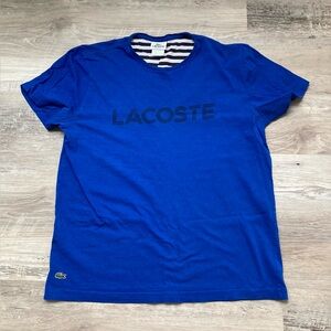 Lacoste Electric Blue Logo T-Shirt Sz 5